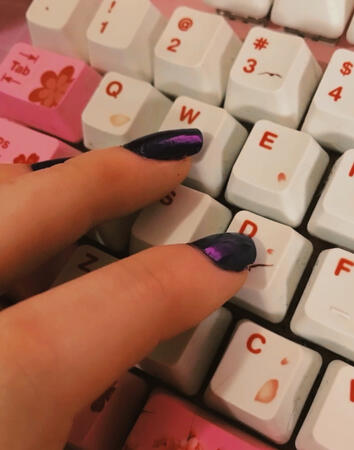 Hand on Mechanical Keyboard